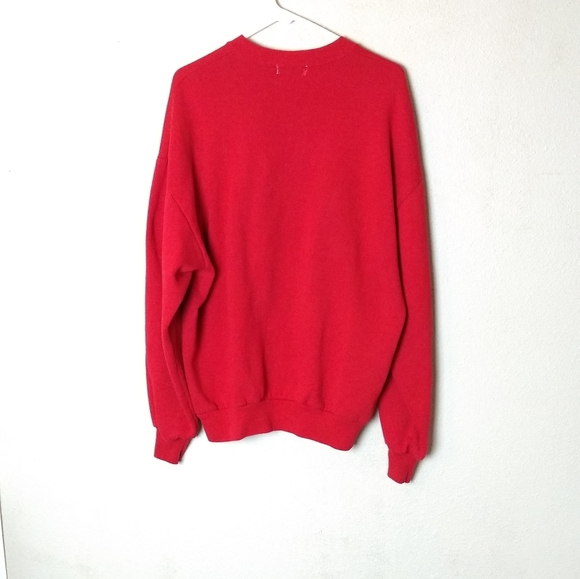 Vintage Crewneck Red Snow Man Christmas Sweater - Picture 3 of 5
